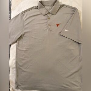 Nike Men's Gray Polo with Texas longhorns logo